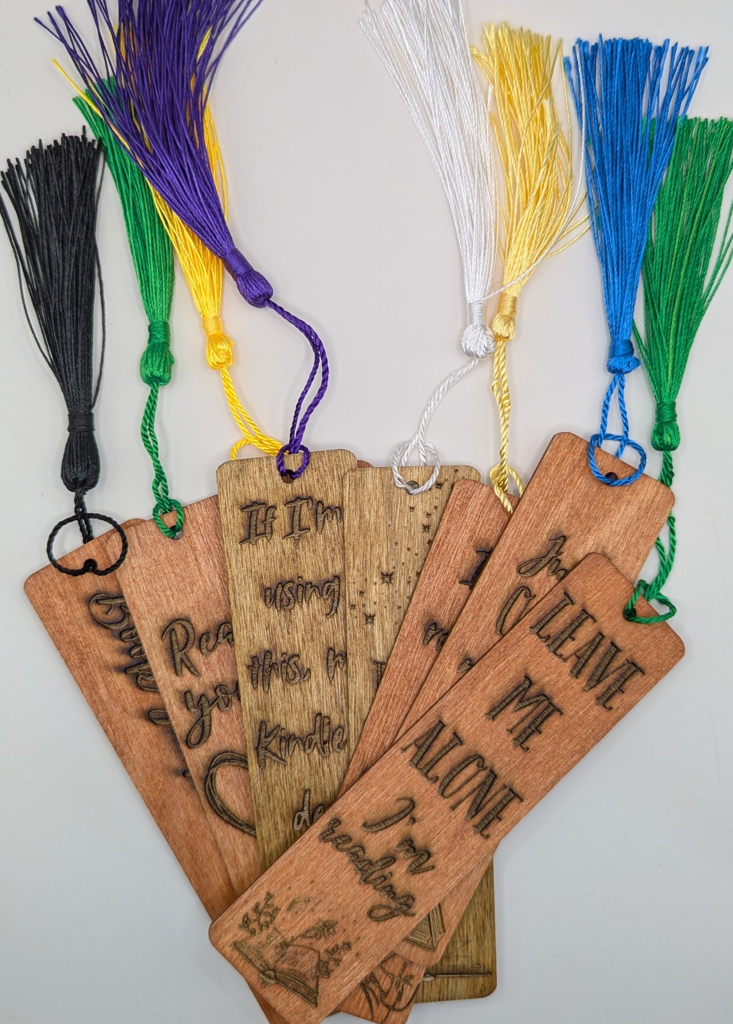 Engraved Wooden Bookmarks | Fantasy & Quotes | Feel Good Impressions