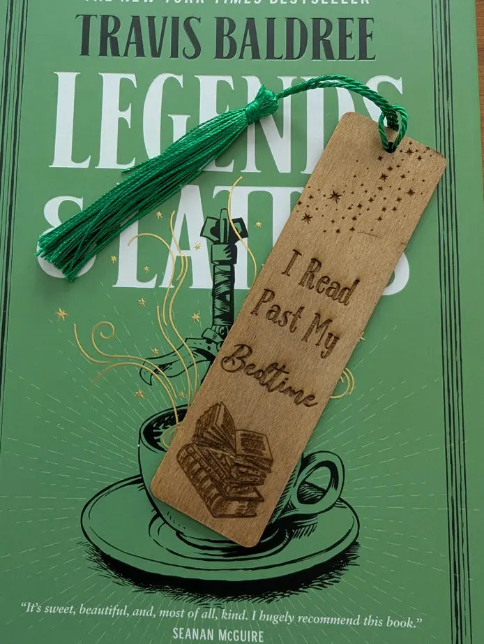 I Read Past My Bedtime – Funny Wooden Bookmark for Night Readers