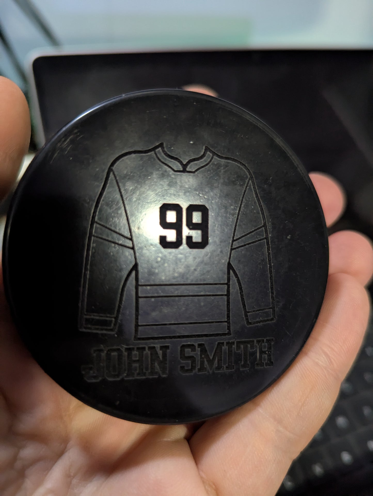 Custom Engraved Hockey Pucks