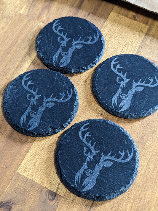 Stag Slate Coasters | Sets of 4