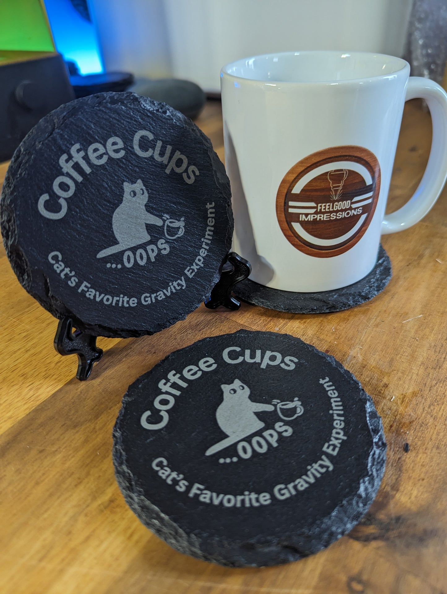 Cat Slate Coasters | Sets of 4