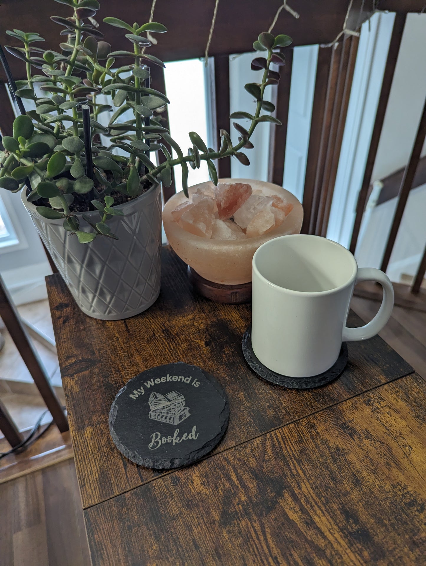 My Weekend is Booked | Slate Coasters | Set of 4