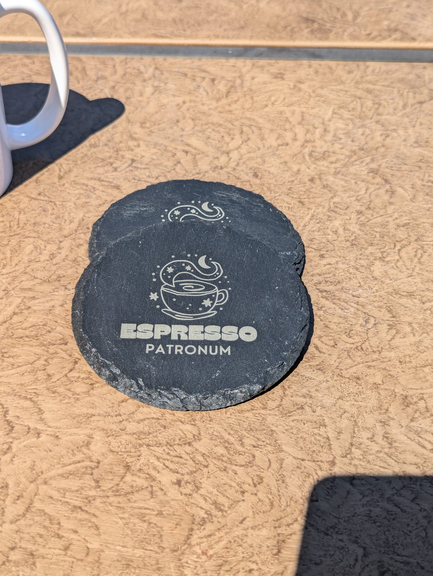 Slate Coasters Engraved | Espresso Patronum