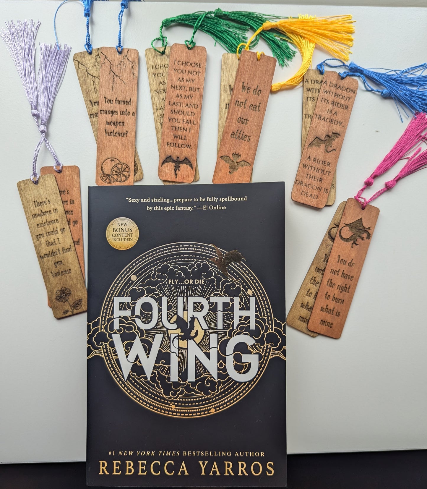 Fourth Wing Bookmark | 3cm x 12 cm