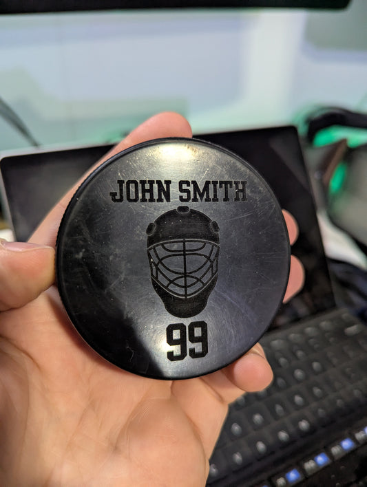 Custom Engraved Hockey Pucks