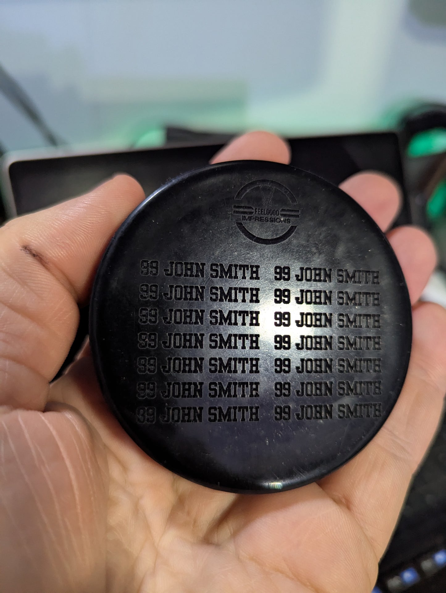 Custom Engraved Hockey Pucks