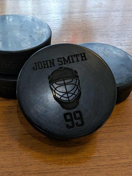 Custom Engraved Hockey Pucks