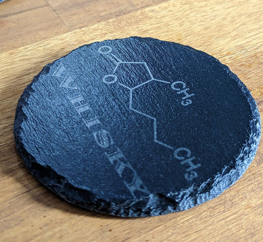 Whisky Chemical Molecule Slate Coasters | Set of 4