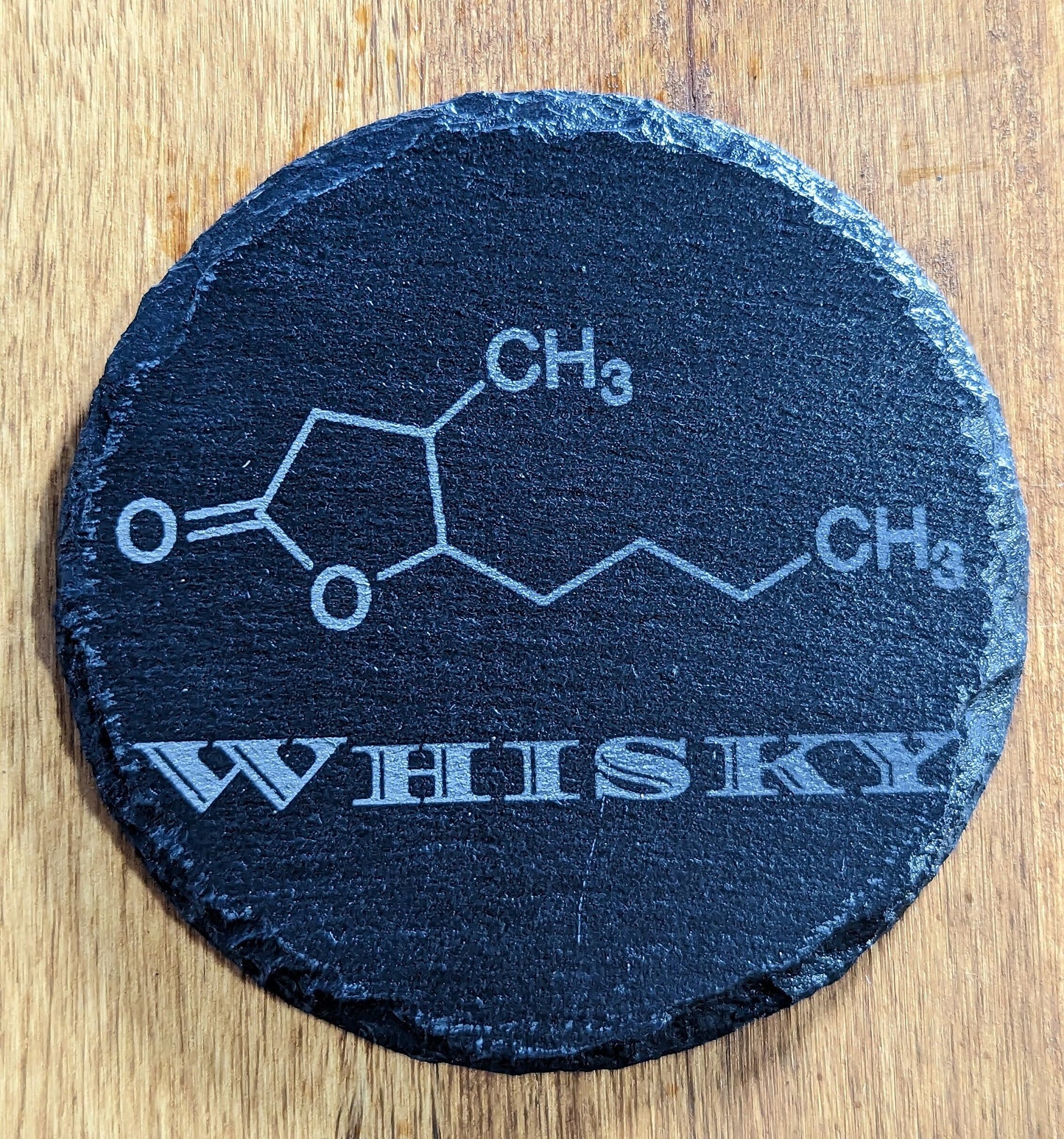 Whisky Molecule Slate Coasters | Chemistry of Scotch & Bourbon Gift